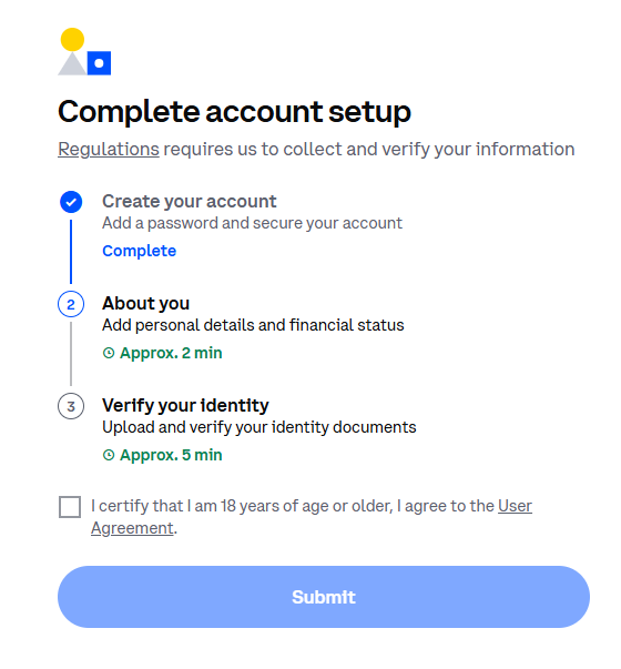 Coinbase account setup overview