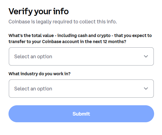 Coinbase financial information